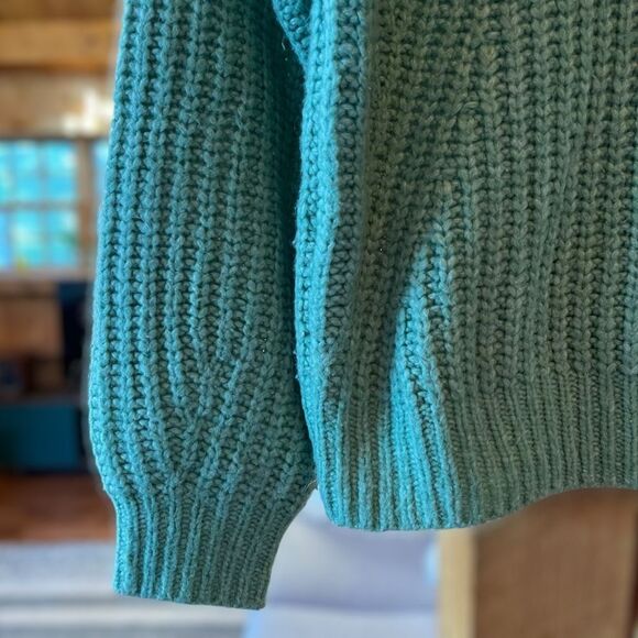 A New Day Chunky Knit Crewneck Sweater in Seafoam - Picture 9 of 11